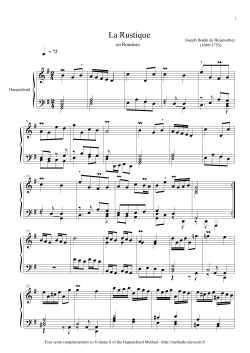 La Rustique - Joseph Bodin de Boismortier [free harpsichord score]