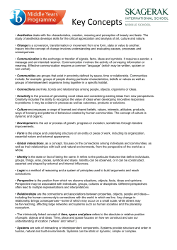 Key Concepts - Skagerak International School