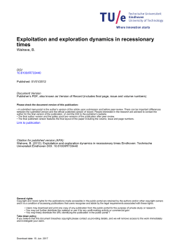 Exploitation and exploration dynamics in recessionary times