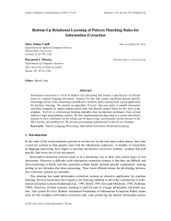 Bottom-Up Relational Learning of Pattern Matching Rules for