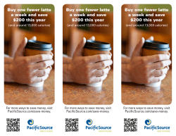 Buy one fewer latte a week and save $200 this year
