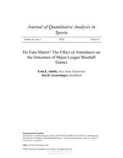 Do Fans Matter? The Effect of Attendance on the