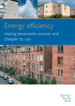 Making tenements warmer and cheaper to run