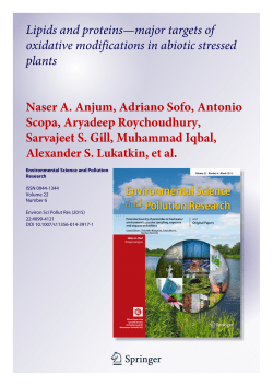 Lipids and proteins&mdash;major targets of oxidative modifications in