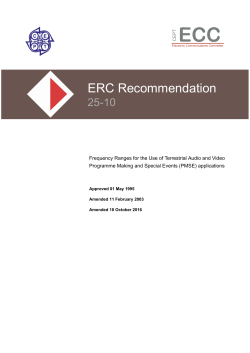 ERC Recommendation 25-10 - ECO Frequency Information System