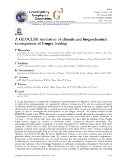 A GEOCLIM simulation of climatic and biogeochemical