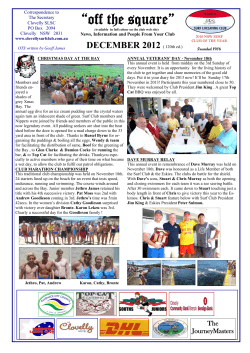 December 2012 - Clovelly Surf Life Saving Club