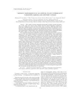 density dependence in an annual plant community