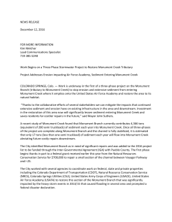 NEWS RELEASE - Monument Creek Project, Phase I, Dec 2016