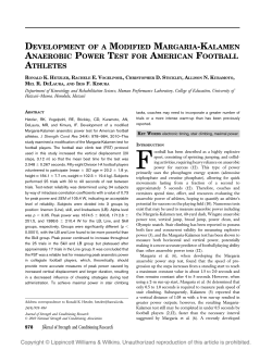 development of a modified margaria-kalamen