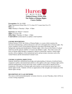 Course Outline - Huron College