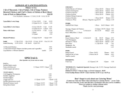 specials - Lancellotta`s