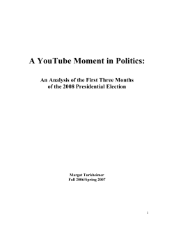 A YouTube Moment in Politics: