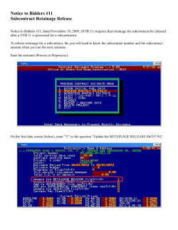 NTB-11 Retainage Release