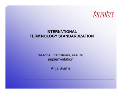 International Terminology standardization
