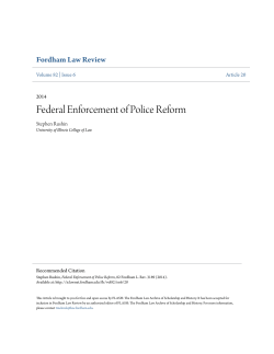 Federal Enforcement of Police Reform