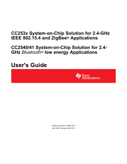 CC253x/4x User`s Guide