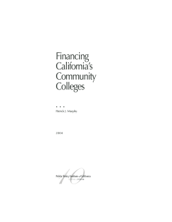 Financing California`s Community Colleges