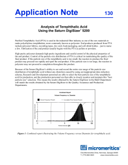 Analysis of Terephthalic Acid Using the Saturn