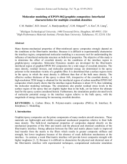 Molecular modeling of EPON-862/graphite composites: Interfacial
