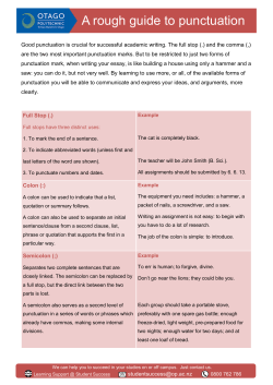 A rough guide to punctuation