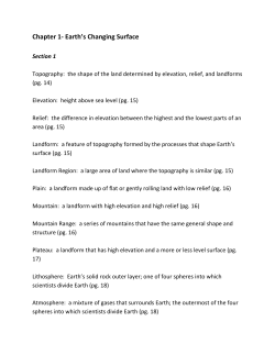 Chapter 1- Earth`s Changing Surface