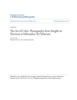 The Art of Color: Photography from Stieglitz to Sherman at