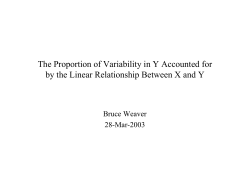 The Proportion of Variability in Y Accounted