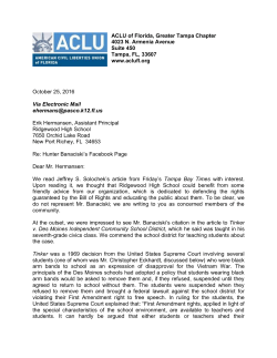 Read the ACLU 6-page letter for its complete