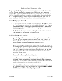 Photographic Waste Management Policy