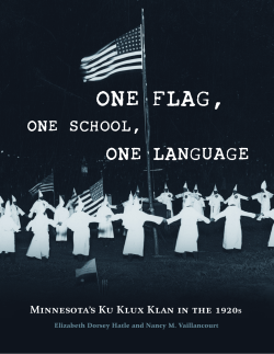 One flag, one school, one language: Minnesota`s Ku Klux Klan in the