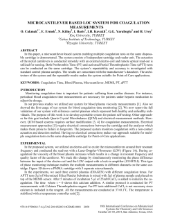 microcantilever based loc system for coagulation measurements