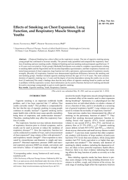 Effects of Smoking on Chest Expansion, Lung Function, and