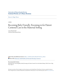 Becoming Baby Friendly: Rooming-in for Patient Centered Care in