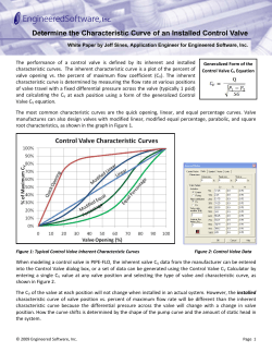 Determine the Characteristic Curve of an Installed Control