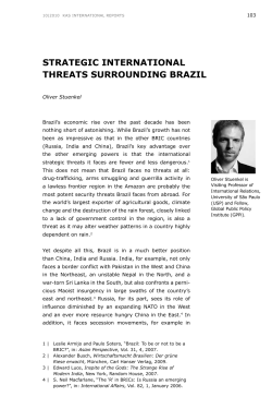 Strategic International Threats Surrounding Brazil