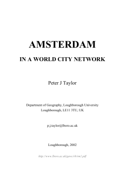 amsterdam in the world city network
