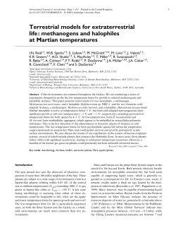 Terrestrial models for extraterrestrial life: methanogens