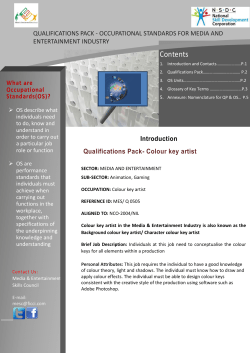 Qualifications Pack- Colour key artist