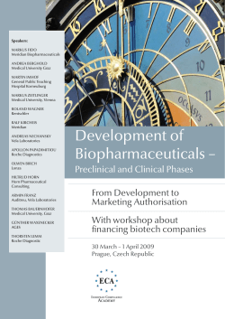 Development of Biopharmaceuticals