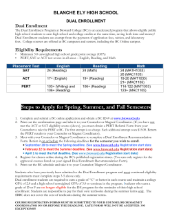 Steps to Apply for Spring, Summer, and Fall Semesters