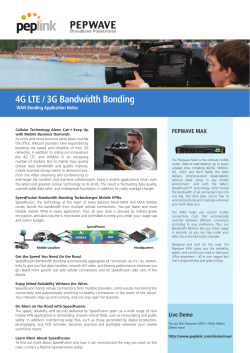 4G LTE / 3G Bandwidth Bonding