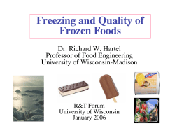 Overview of Food freezing