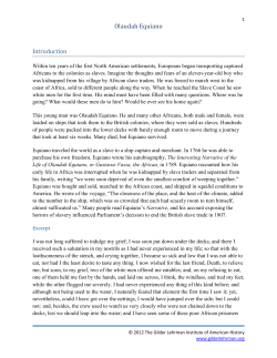 Olaudah Equiano Introduction - The Gilder Lehrman Institute of