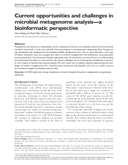 Current opportunities and challenges in microbial metagenome