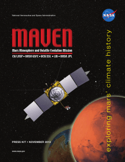 exploring mars` climate history - Laboratory for Atmospheric and