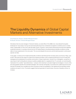 The Liquidity Dynamics of Global Capital Markets and Alternative