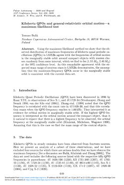 Kilohertz QPOs and general-relativistic orbital motion&mdash;a maximum