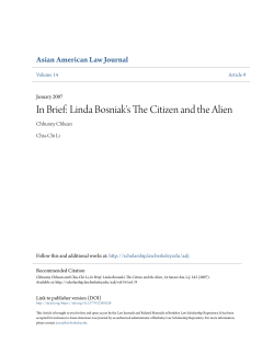 In Brief: Linda Bosniak`s The Citizen and the Alien