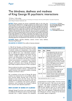 of King George III: psychiatric interactions